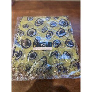 Raj Anthropologie 100% Cotton Scarf Green Blue Made In India 31”x 66”